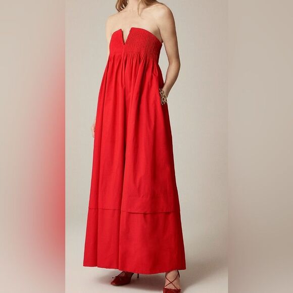 J.Crew Collection strapless notched maxi dress NWT Size 4 - Picture 2 of 8